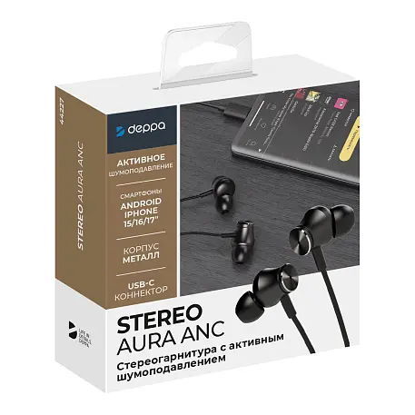 Наушники Deppa Stereo Aura ANC чёрный - 3